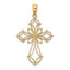 10K Cut-Out Shapes Fancy Cross Charm