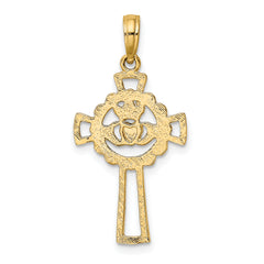 10K Claddagh Cross Charm