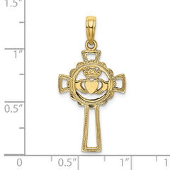 10K Claddagh Cross Charm