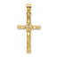 10K Cross w/ Flower Charm