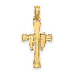 10K Cross w/ Drape Charm