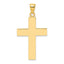 Large Block Cross Pendant in 10K Yellow Gold, 42mm - Sophia Jewelers