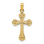 10K Polished Engraved Cross Charm