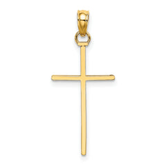 10k Polished Cross Pendant