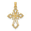 10K Cut-Out Fancy Cross Charm