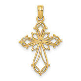 10K Cut-Out Fancy Cross Charm