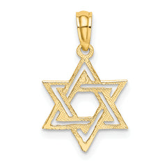 10K Polished Star Of David Charm