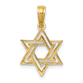 10K Polished Star Of David Charm
