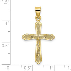10K Textured Crucifix Charm