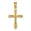 10K Textured Crucifix Charm