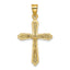 Crucifix Charm in 10K Yellow Gold, 33mm Textured - Sophia Jewelers