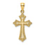 Beaded Cross Charm in 10K Yellow Gold, 23mm - Sophia Jewelers
