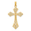 Large Filigree Cross Charm in 10K Yellow Gold, 31mm - Sophia Jewelers