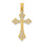 10K None Filigree Cross Charm