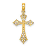 10K Filigree Cross Charm