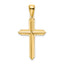 10K Polished Cross Charm