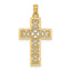 Filigree Cross Charm in 10K Yellow Gold, 30mm - Sophia Jewelers