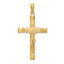 Crucifix Charm in 10K Yellow Gold, 40mm Textured - Sophia Jewelers