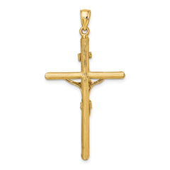 10K Textured Crucifix Charm