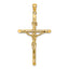 Crucifix Charm in 10K Yellow Gold, 46mm Textured - Sophia Jewelers