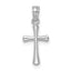 10K White Gold Polished Beveled Cross w/ Round tips Charm
