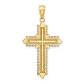 10K w/ Lace Border Cross Charm