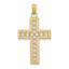 10k D/C Filigree Cross Pendant