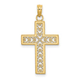 10k D/C Filigree Cross Pendant