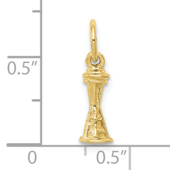 10k Solid Polished 3-D Space Needle Charm