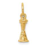 10k Solid Polished 3-D Space Needle Charm