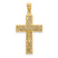 Filigree Crucifix Charm in 10K Yellow Gold, 37mm - Sophia Jewelers