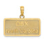 Obx North Carolina License Plate Charm in 10K Yellow Gold, 18mm - Sophia Jewelers