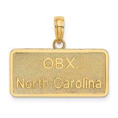 10K OBX NORTH CAROLINA License Plate Charm