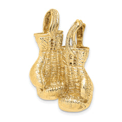 10K 3-D Textured Double Boxing Gloves Charm