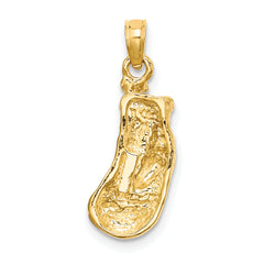 10K 2-D Polished / Textured Single Boxing Glove Charm