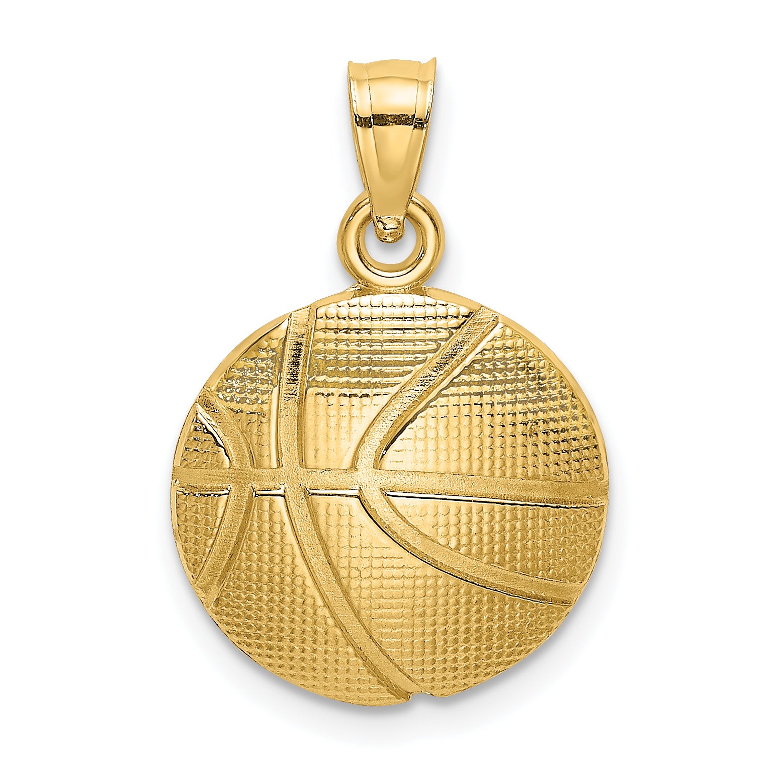 10K Textured Basketball Charm