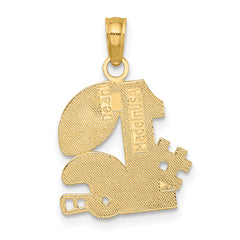 10K #1 Football with Helmet Charm