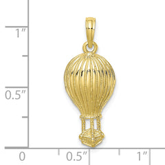 10K Polished Hot Air Ballon Charm