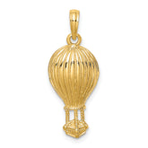 10K Polished Hot Air Ballon Charm