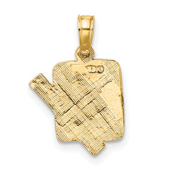 10K School Book and Ruler Charm