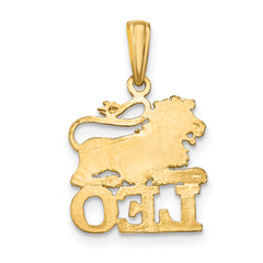 10K LEO Zodiac Charm