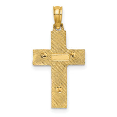 10K Two-Tone Latin Crucifix Charm