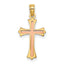 10K Two-Tone Gold Two-Tone Cross Charm