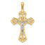 10K Two-Tone Gold Two-tone Cut-Out Crucifix Charm