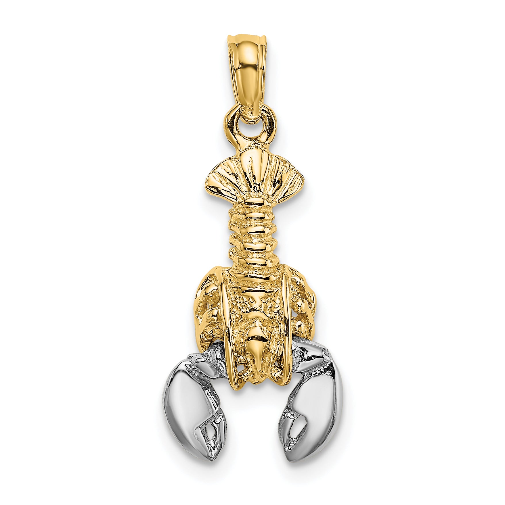 10K w/Rhodium 2-D Moveable Lobster Charm