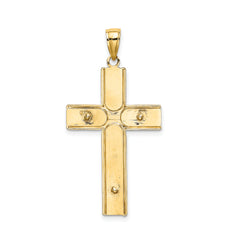 10K W/ Satin Finish Crucifix Charm