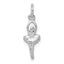 10k White Gold Ballerina Charm