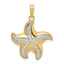 Starfish Charm in 10K Yellow Gold, Diamond-Cut - Sophia Jewelers