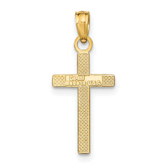 10k Polished Cross Pendant
