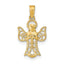 10K Angel W/Filigree Cut-Out Wings Charm